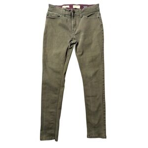 Scott James Pants Mens 30x30 Slim Fit Olive Green Stretch Chino Trousers